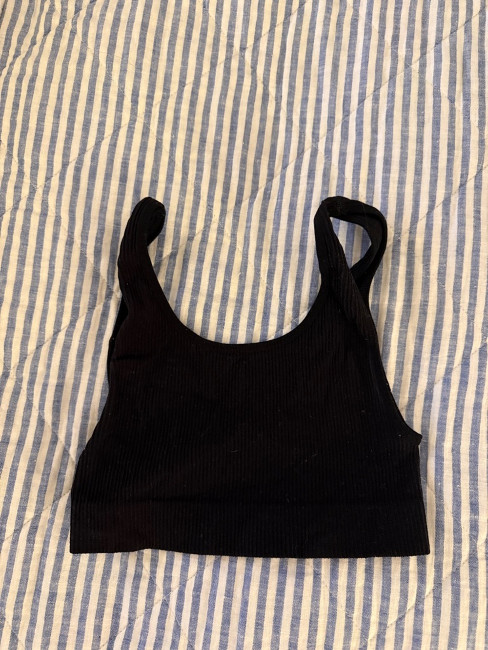 Sunday Best Black Ribbed Bralette